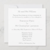 Coeur des libellules d'argent faire-part de mariag (Dos)