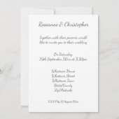 Coeur des libellules d'argent faire-part de mariag (Dos)