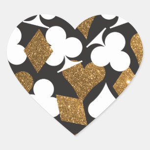Cœur Destiny Las Vegas Heart Sticker Faux Gold Parties
