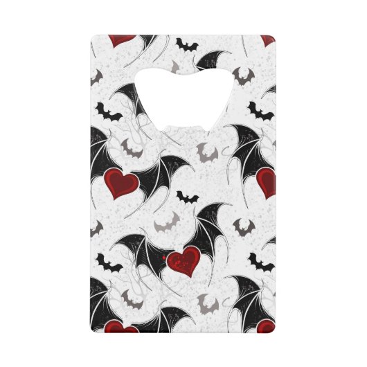Coeur d'Halloween avec ailes de chauve-souris noir (Devant)