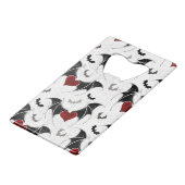 Coeur d'Halloween avec ailes de chauve-souris noir (Devant Angle)