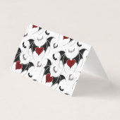 Coeur d'Halloween avec ailes de chauve-souris noir (Back)