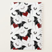 Coeur d'Halloween avec ailes de chauve-souris noir (Dos)