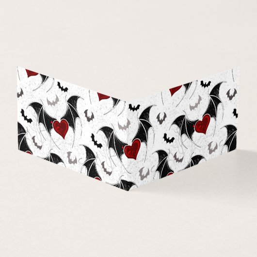 Cœur d'Halloween avec ailes de chauve-souris noire (Outside)