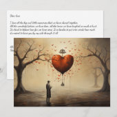 Cœur d'homme : Écrivez votre lettre - Carte de la  (Devant / Derrière)