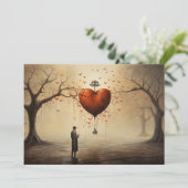 Cœur d'homme : Écrivez votre lettre - Carte de la  (Debout devant)