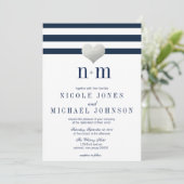 Coeur d'huile d'argent + invitations de mariage (Debout devant)