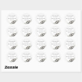 Coeur Diamant Noir & Blanc Enregistrer Les Sticker (Feuille)