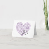 Coeur digne (violet) carte pour notes 5" x 7" (Devant)