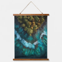 Cœur d'île - Art mural aérien océanique