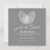 Coeur d'impression du pouce | Save the date (Devant)