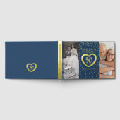 Coeur d'or 50e anniversaire mariage photos bleu (Complet)