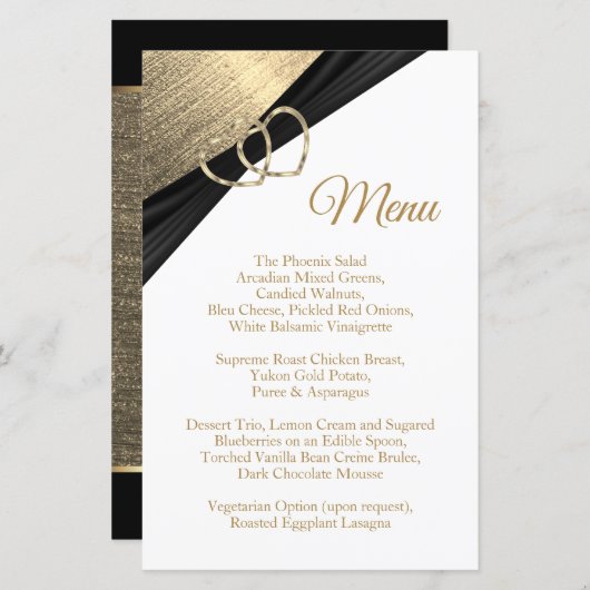 Coeur d'or clair - Menu (Devant / Derrière)