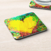 coeur d'or dessous de verre (Côté gauche)