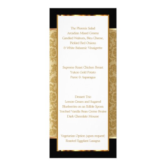 Coeur d'or - Menu (Dos)