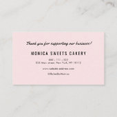 coeur d'or rose noire merci carte de visite (Dos)