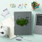 Coeur doré avec sticker Shamrock (Couverture iPad)