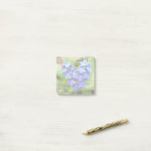 coeur d'oubli-me-pas - Bloc-notes Post-It (Sur un bureau)