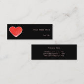 Coeur doux carte de visite noir maigre (Devant / Derrière)