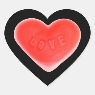 Coeur doux Coeur noir coeur autocollant