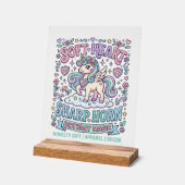 Cœur doux de licorne Corne pointue Typographie gra (Angle)