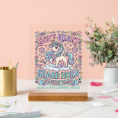 Cœur doux de licorne Corne pointue Typographie gra (Mariage)