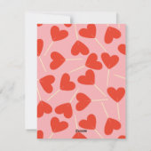 Coeur doux Lollipops Saint Valentin Carte photo (Dos)