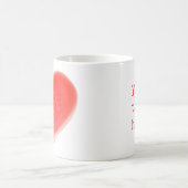 Coeur doux 'Votre Texte' tasse (Centre)
