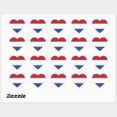 Cœur Drapeau de Pays-Bas Heart Sticker (Feuille)