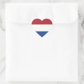 Cœur Drapeau de Pays-Bas Heart Sticker (Sac)