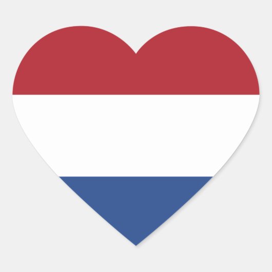 Cœur Drapeau de Pays-Bas Heart Sticker (Devant)