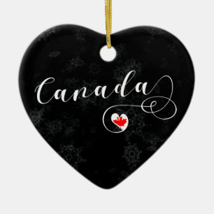 Coeur du Canada, ornement de l'arbre de Noël, Cana