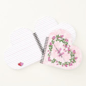 Coeur du carnet rose à fleurs (Intérieur)
