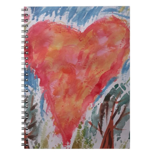 Coeur du Carnet Spiral Planète (Devant)