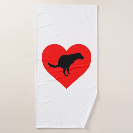 Coeur du chien (Serviette de bain)