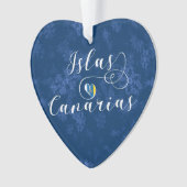 Coeur du drapeau des îles Canaries, îles Canaries (devant)