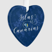 Coeur du drapeau des îles Canaries, îles Canaries (devant)