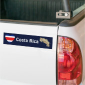 Coeur du drapeau du Costa Rica + Sticker pare-choc (Sur camion)
