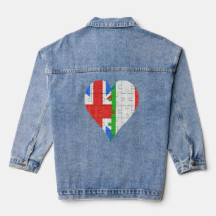 Coeur du drapeau italien britannique