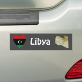 Coeur du drapeau libyen + Sticker pare-chocs de ca (En voiture)