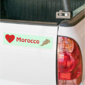 Coeur du drapeau marocain + Sticker pare-chocs (Sur camion)