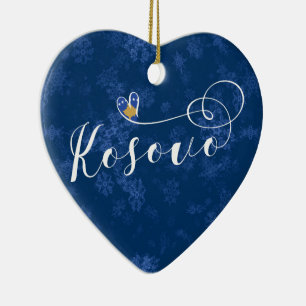 Coeur du Kosovo, ornement d'arbre de Noël, Kosovo