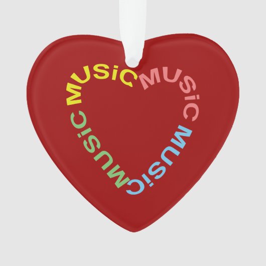 Coeur du texte de musique (devant)