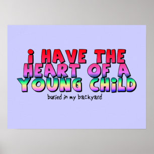 Coeur D'Un Enfant Affiche Drôle Humour