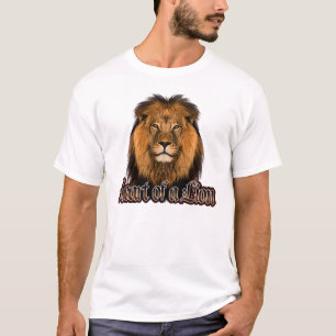 Coeur d'un T-shirt d'hommes de lion
