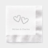 Coeur élégant personnalisé 25e anniversaire Argent (Recto)