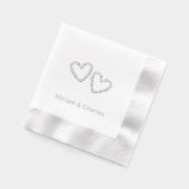 Coeur élégant personnalisé 25e anniversaire Argent (Gauche)