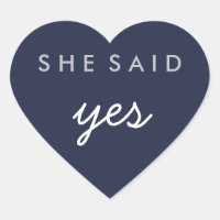 Elle A Dit Oui Mariage Fiançailles Sticker Argent
