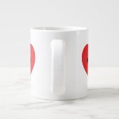 Coeur Empreinte de patte Jumbo Mug (Dos)