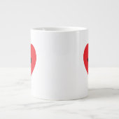 Coeur Empreinte de patte Jumbo Mug (Devant)